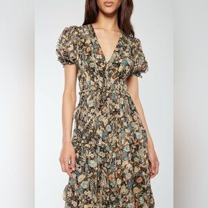 Ulla Johnson Aliya silk floral dress